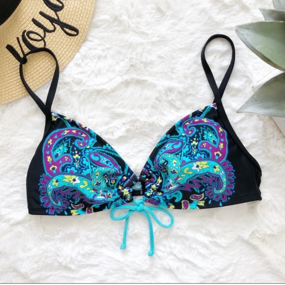 Athleta Paisley Bikini Top- Sz Small